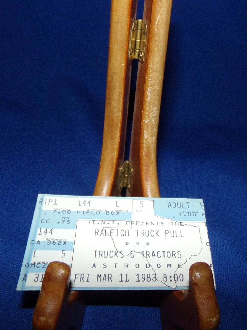 Vintage Souvenir Raleigh Truck & Tractor Pull Ticket Stub Pair Astrodome - 1983